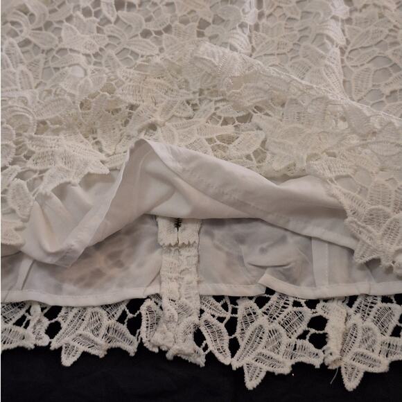 Nanette Lepore Sleeveless Blouse Women's Medium White Lace Coquette Angelcore - Picture 6 of 9